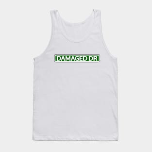 Damaged Dr Street Sign Tank Top